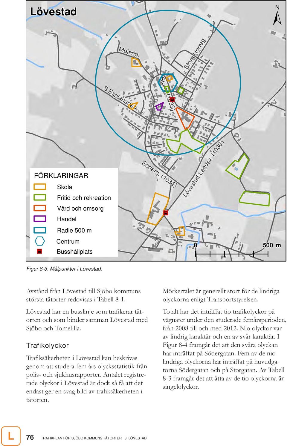 Trafikolyckor Trafiksäkerheten i Lövestad kan beskrivas genom att studera fem års olycksstatistik från polis- och sjukhusrapporter.