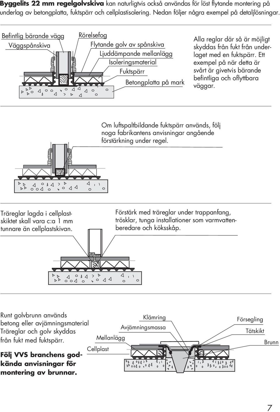 betongplatta, fuktspärr Fuktspärr och cellplastisolering. Nedan svårt följer är givetvis några exempel bärande på detaljlösningar.