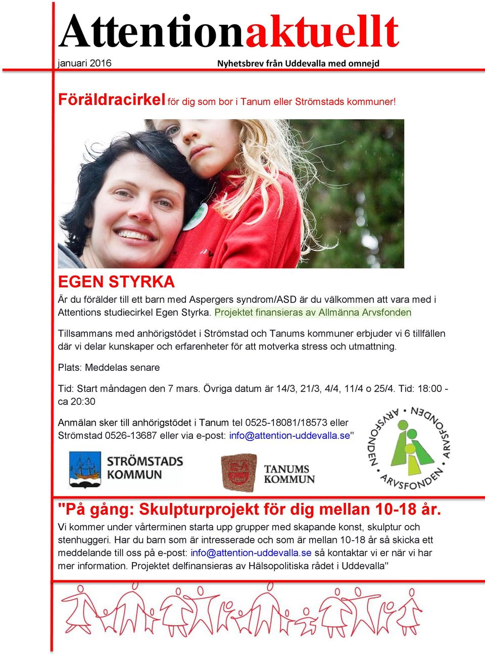 utmattning. Plats: Meddelas senare Tid: Start måndagen den 7 mars. Övriga datum är 14/3, 21/3, 4/4, 11/4 o 25/4.