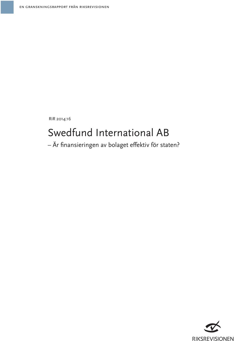 Swedfund International AB Är