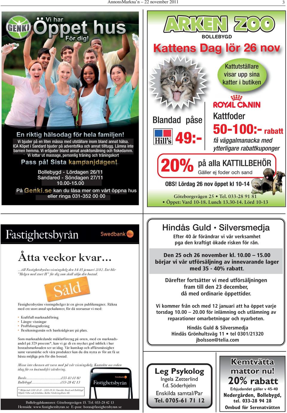 Vi lottar ut massage, personlig träning och träningskort På Bollebygd - Lördagen 26/11 Sandared - Söndagen 27/11 10.00-15.