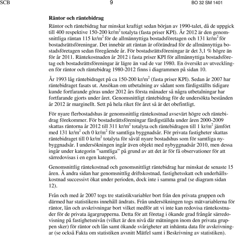 Det innebär att räntan är oförändrad för de allmännyttiga bostadsföretagen sedan föregående år. För bostadsrättsföreningar är det 3,1 % högre än för år 2011.