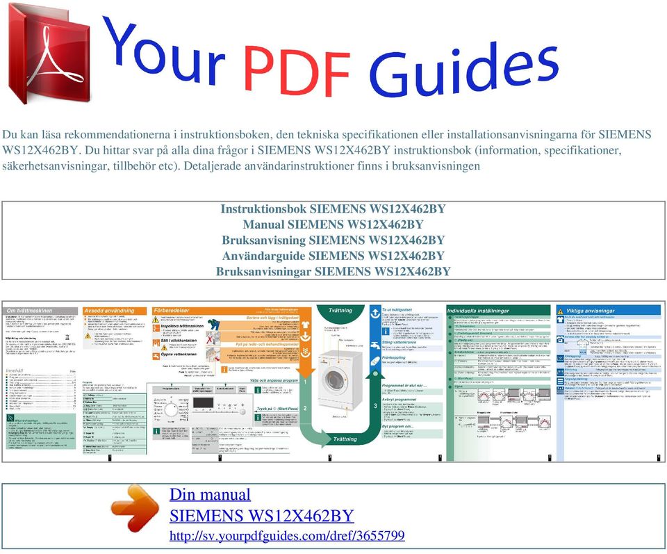 Du hittar svar på alla dina frågor i instruktionsbok (information, specifikationer,