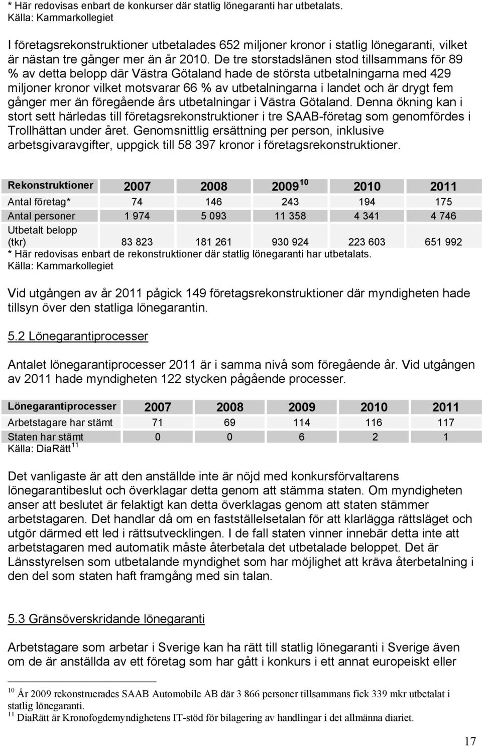 De tre storstadslänen stod tillsammans för 89 % av detta belopp där Västra Götaland hade de största utbetalningarna med 429 miljoner kronor vilket motsvarar 66 % av utbetalningarna i landet och är