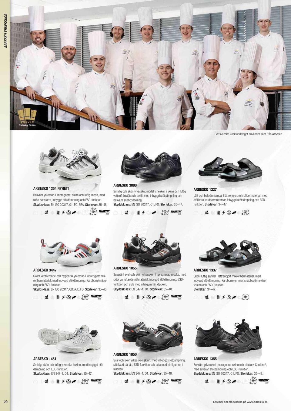 Arbesko 3000 Smidig och skön yrkessko, modell sneaker, i skinn och luftig vattenfrånstötande textil, med inbyggd stötdämpning och bekväm snabbsnörning. Skyddsklass: EN ISO 20347, O1, FO.