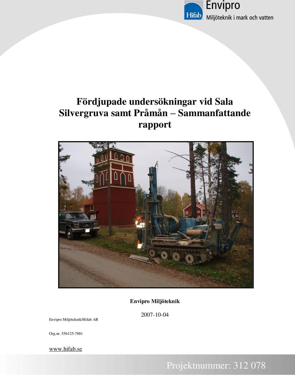Envipro Miljöteknik/Hifab AB Org.nr.