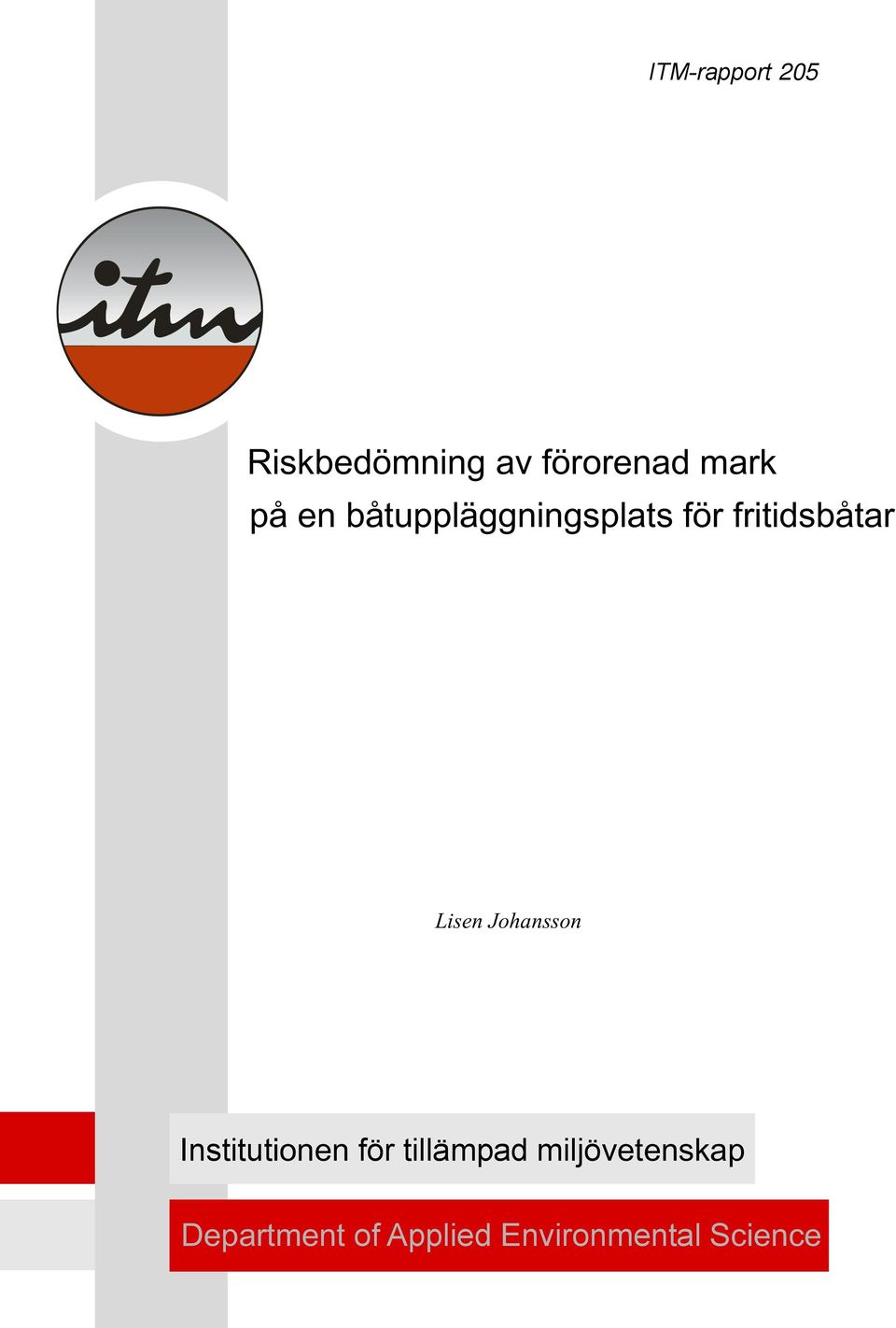 Lisen Johansson Institutionen för tillämpad