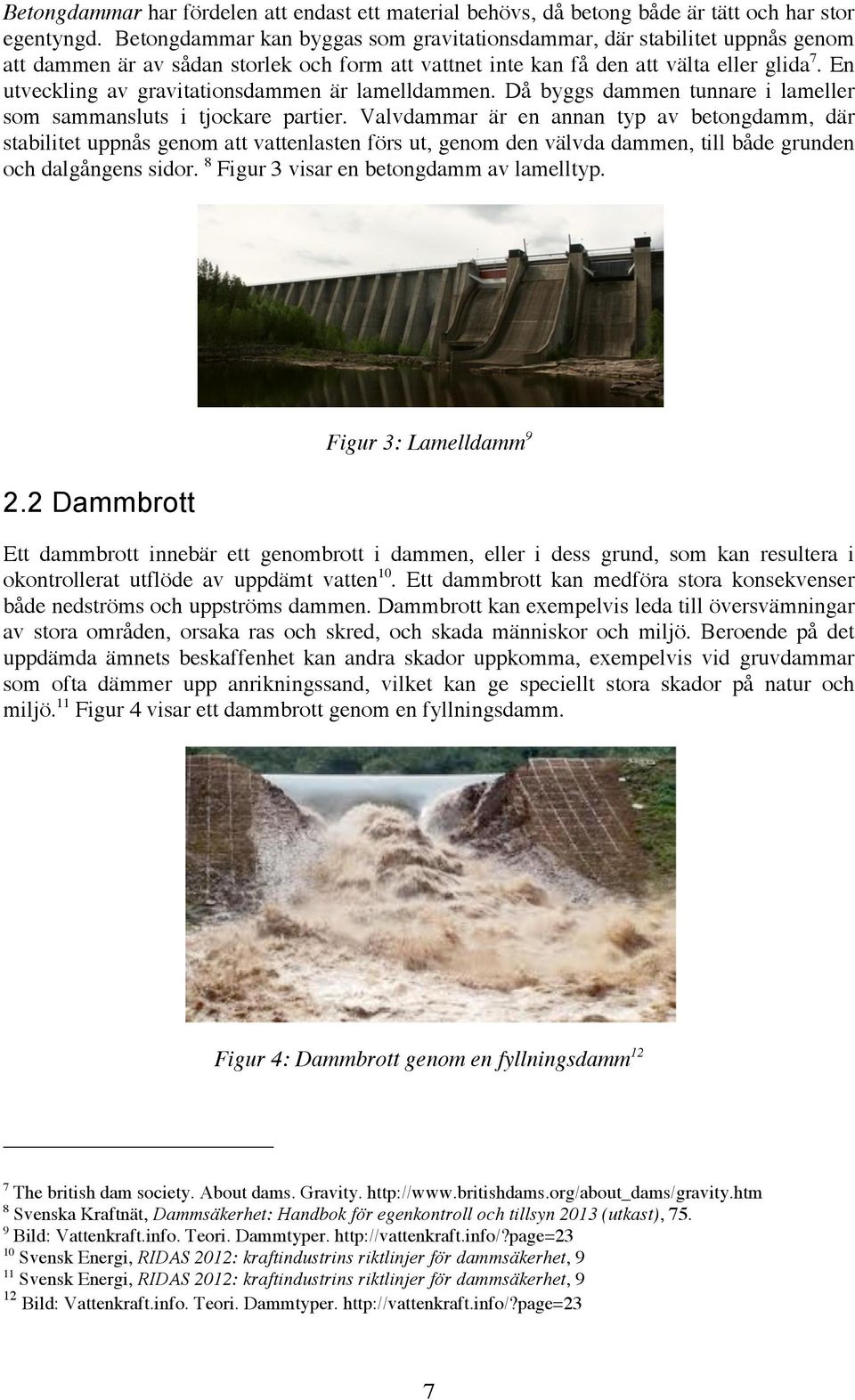 En utveckling av gravitationsdammen är lamelldammen. Då byggs dammen tunnare i lameller som sammansluts i tjockare partier.