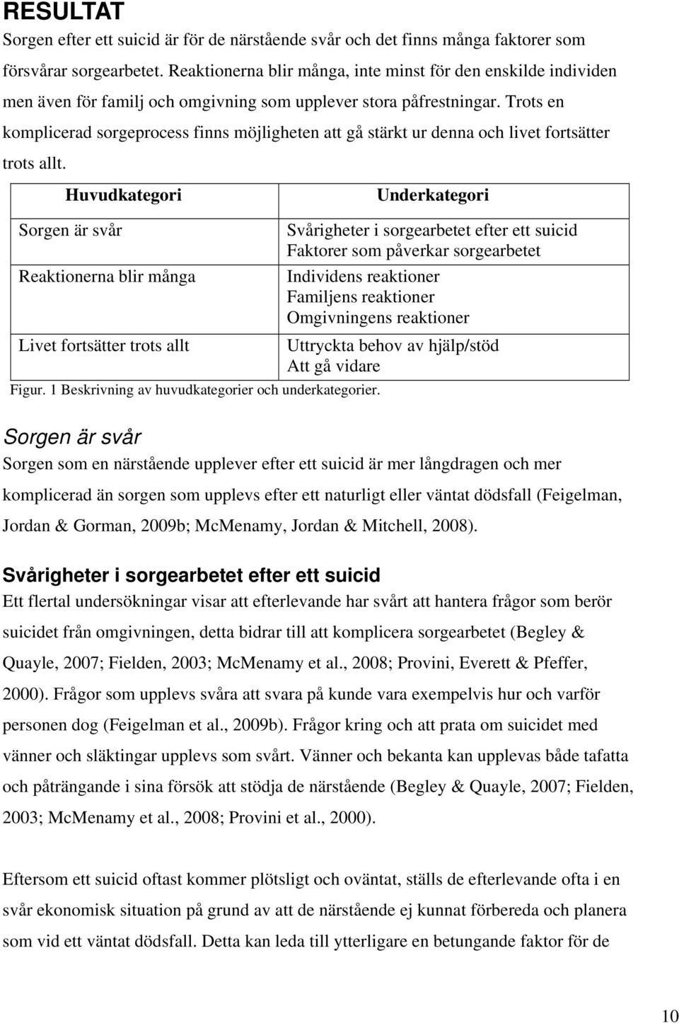 Trots en komplicerad sorgeprocess finns möjligheten att gå stärkt ur denna och livet fortsätter trots allt.