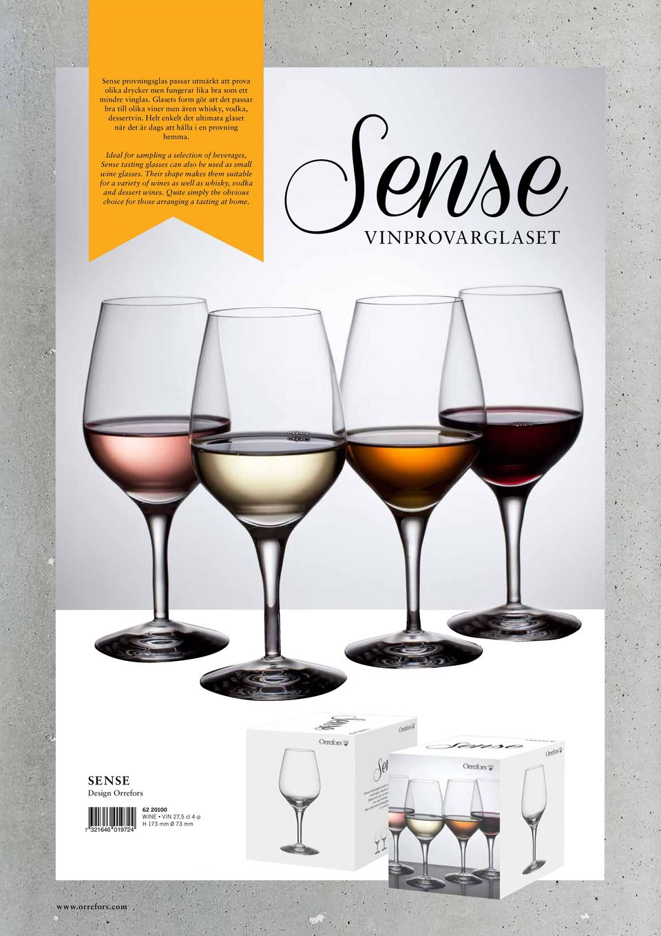 Ideal for sampling a selection of beverages, Sense tasting glasses can also be used as small wine glasses.