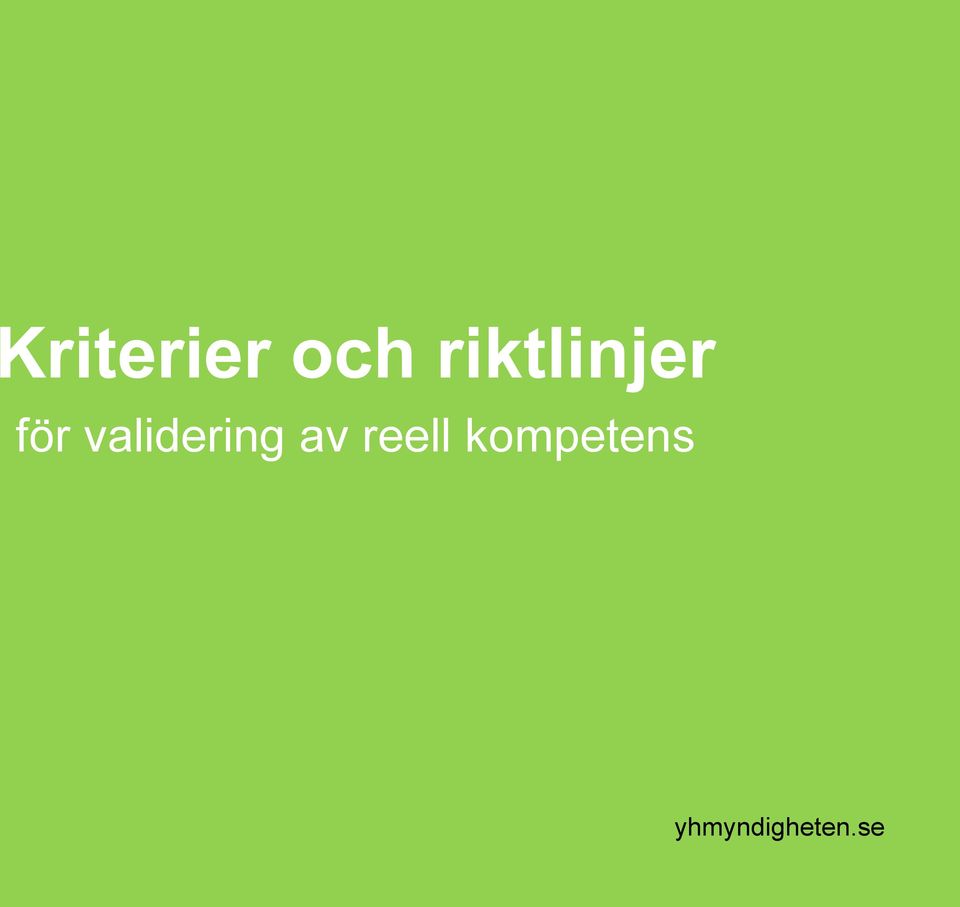 validering av