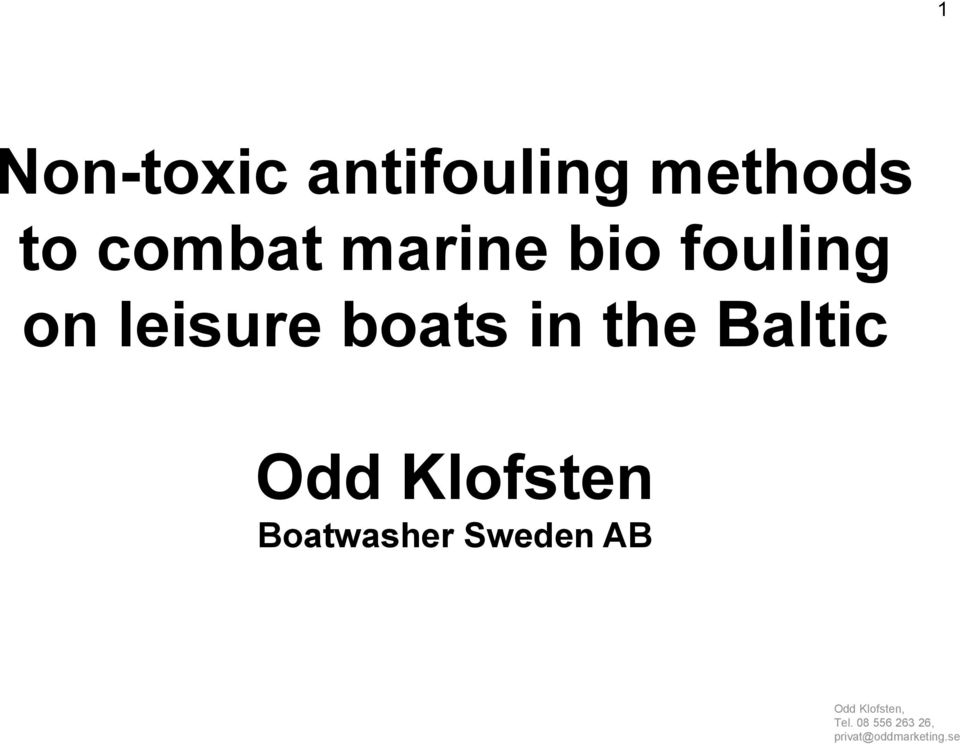 leisure boats in the Baltic Odd