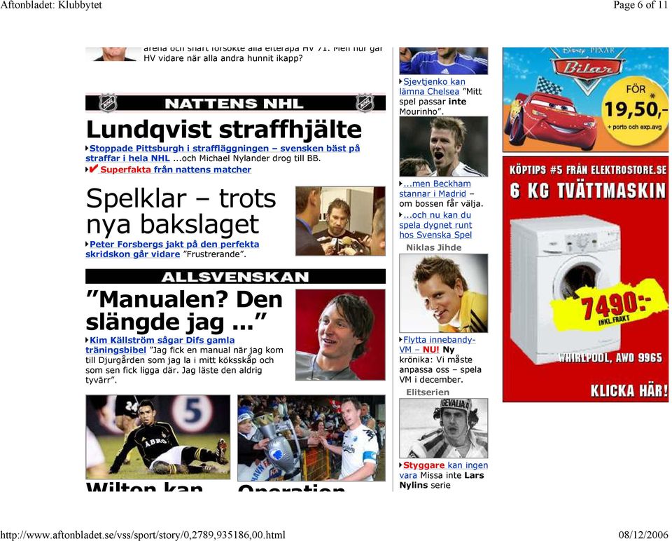 Superfakta från nattens matcher Spelklar trots nya bakslaget Peter Forsbergs jakt på den perfekta skridskon går vidare Frustrerande. Manualen? Den slängde jag.