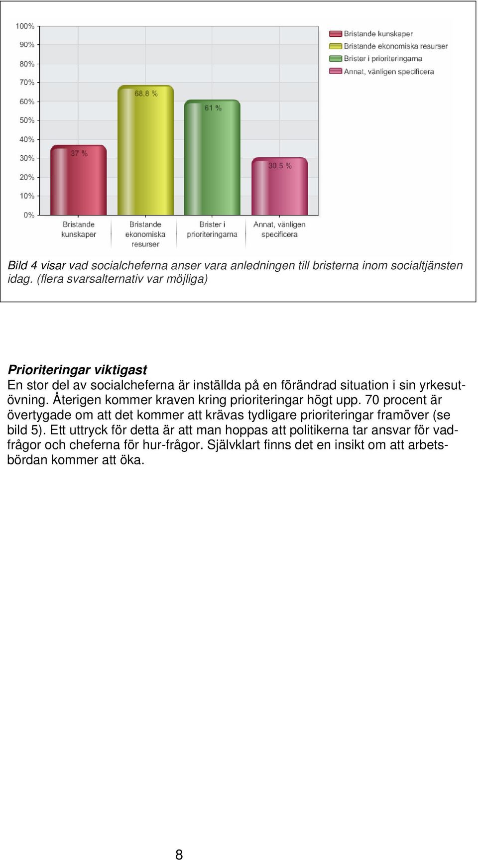 yrkesutövning. Återigen kommer kraven kring prioriteringar högt upp.