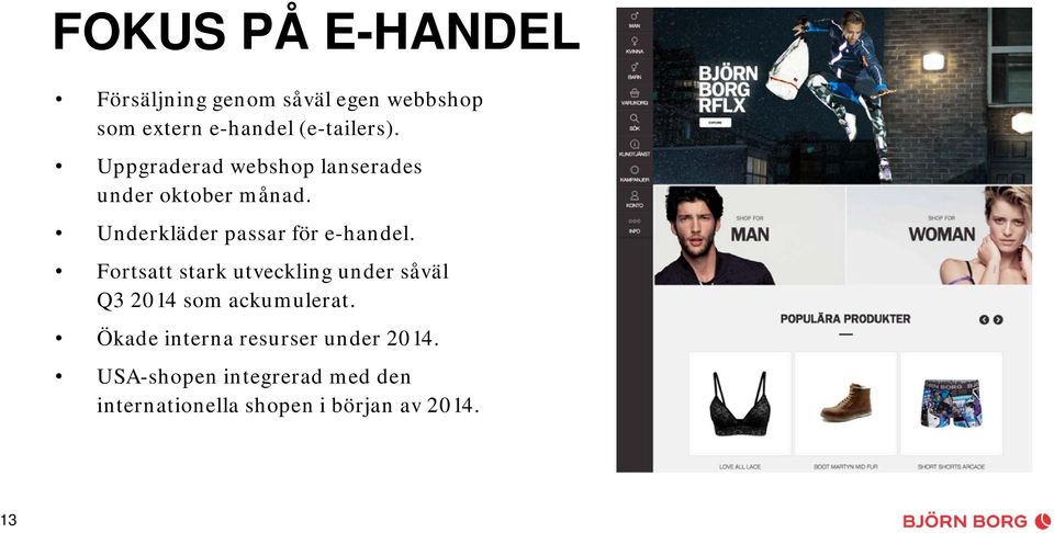 Underkläder passar för e-handel.