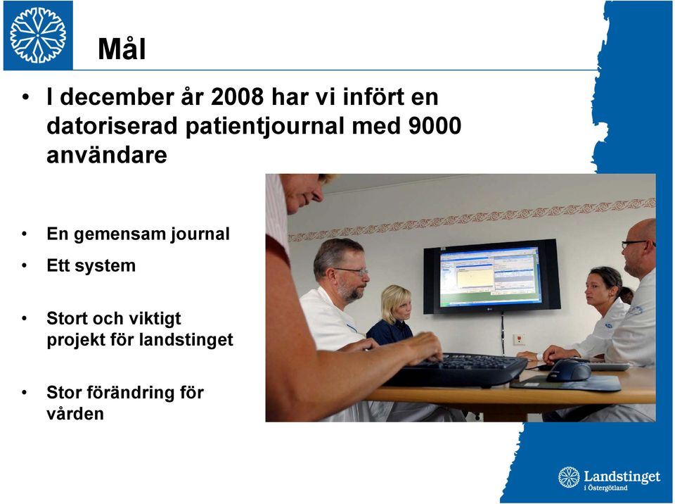 En gemensam journal Ett system Stort och