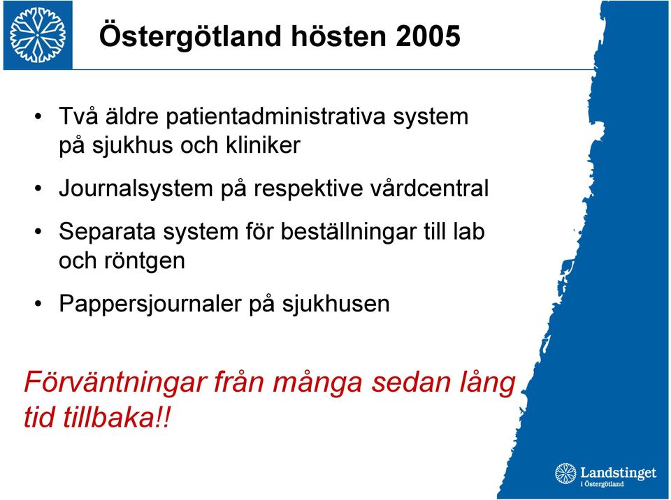 Separata system för beställningar till lab och röntgen