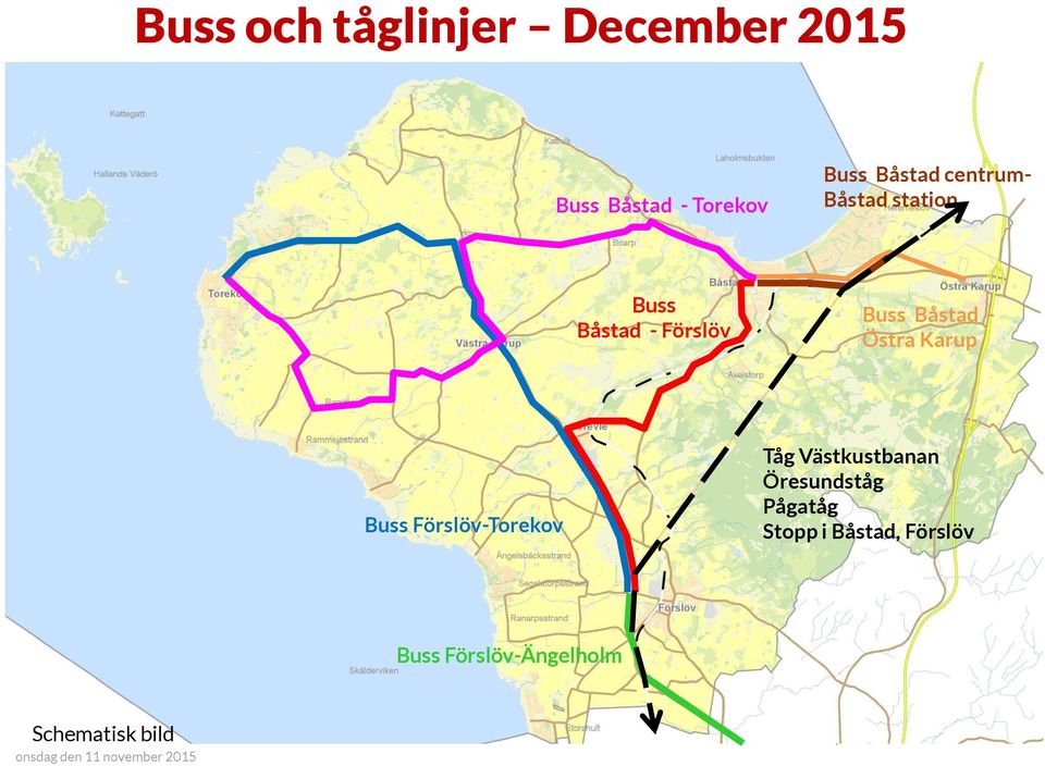 - Östra Karup Buss Förslöv-Torekov Tåg Västkustbanan Öresundståg