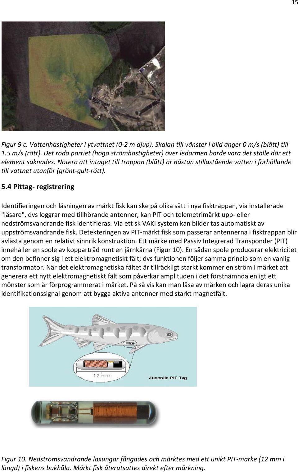 Notera att intaget till trappan (blått) är nästan stillastående vatten i förhållande till vattnet utanför (grönt-gult-rött). 5.