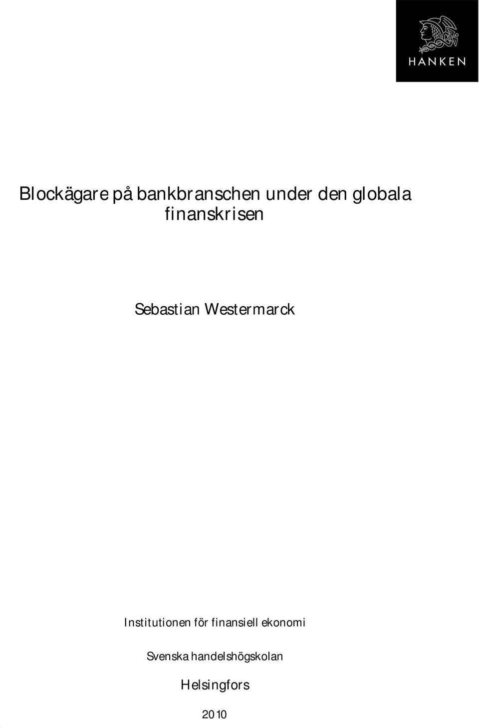 Westermarck Institutionen för finansiell