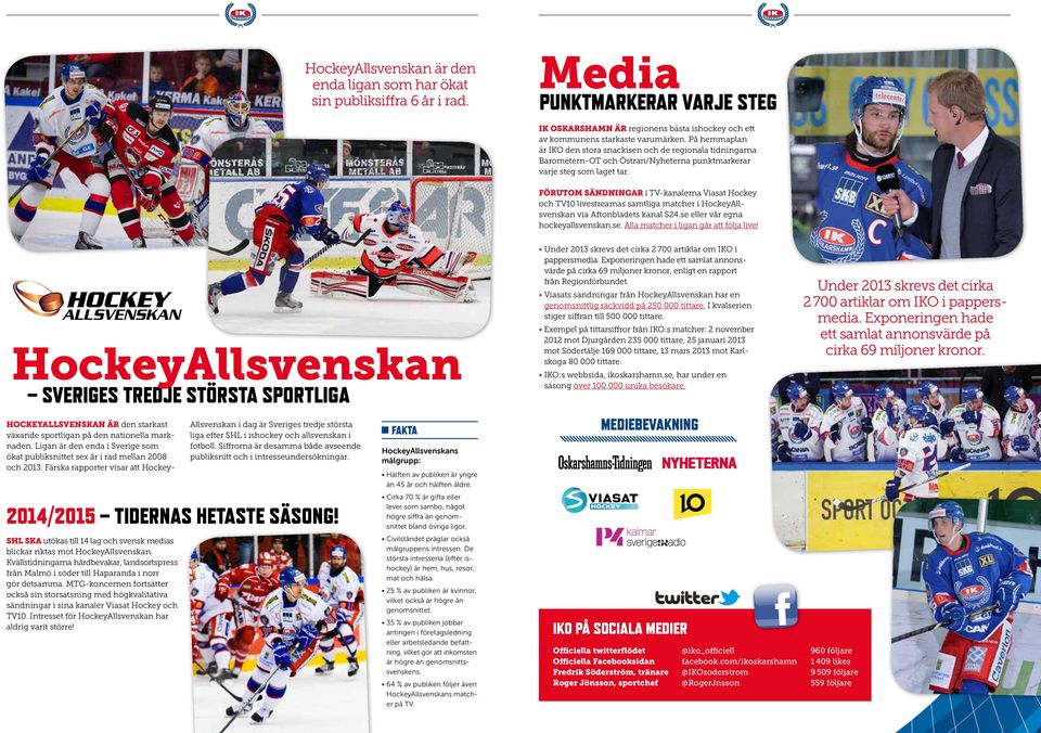 FÖRUTOM SÄNDNINGAR i TV-kanalerna Viasat Hockey och TV10 livestreamas samtliga matcher i HockeyAllsvenskan via Aftonbladets kanal S24.se eller vår egna hockeyallsvenskan.se. Alla matcher i ligan går att följa live!