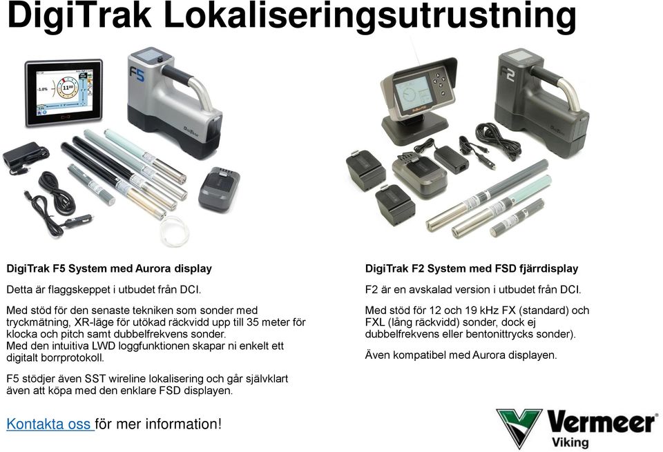 Med den intuitiva LWD loggfunktionen skapar ni enkelt ett digitalt borrprotokoll. DigiTrak F2 System med FSD fjärrdisplay F2 är en avskalad version i utbudet från DCI.