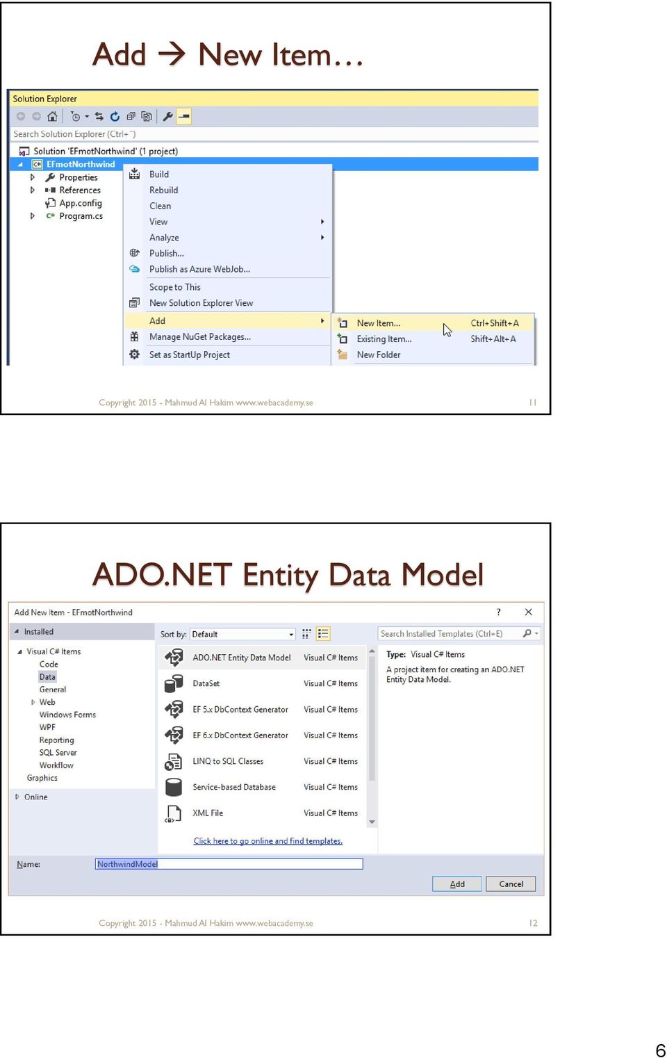 NET Entity Data Model Copyright 2015