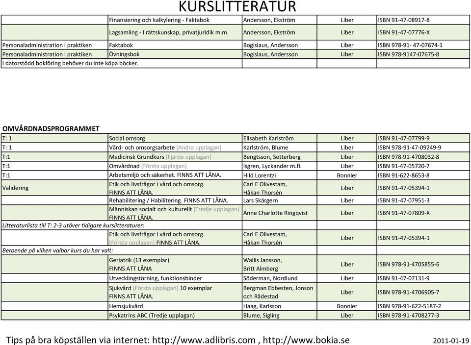 Andersson Liber ISBN 978-9147-07675-8 I datorstödd bokföring behöver du inte köpa böcker.