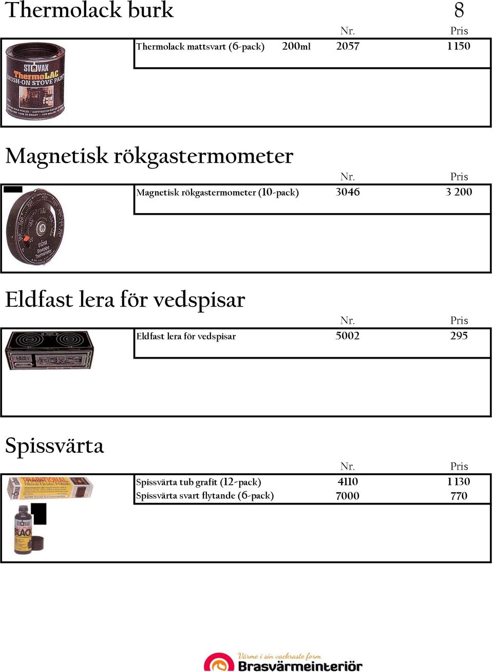 lera för vedspisar Eldfast lera för vedspisar 5002 295 Spissvärta