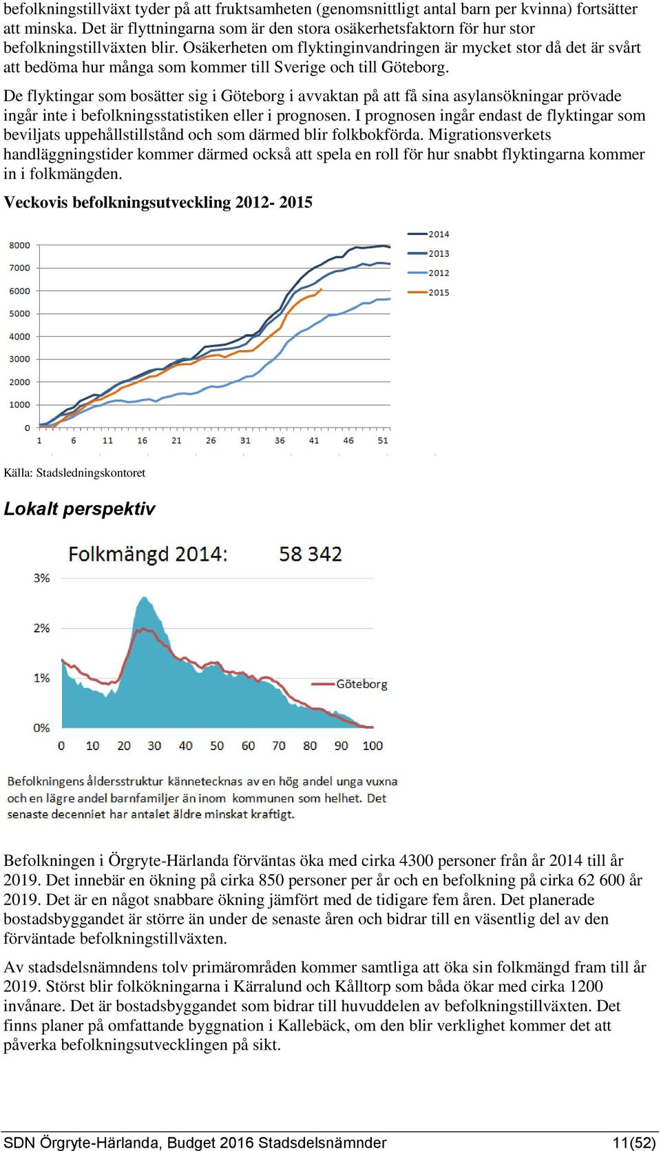 Osäkerheten om flyktinginvandringen är mycket stor då det är svårt att bedöma hur många som kommer till Sverige och till Göteborg.