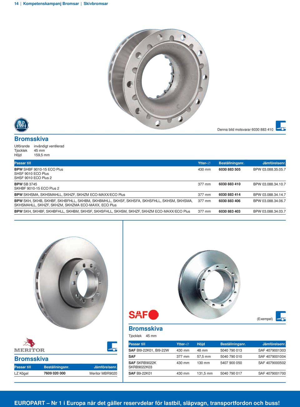 088.34.4.7 BPW SKH, SKHB, SKHBF, SKHBFHLL, SKHBM, SKHBMHLL, SKHSF, SKHSFA, SKHSFHLL, SKHSM, SKHSMA, 377 mm 6030 883 406 