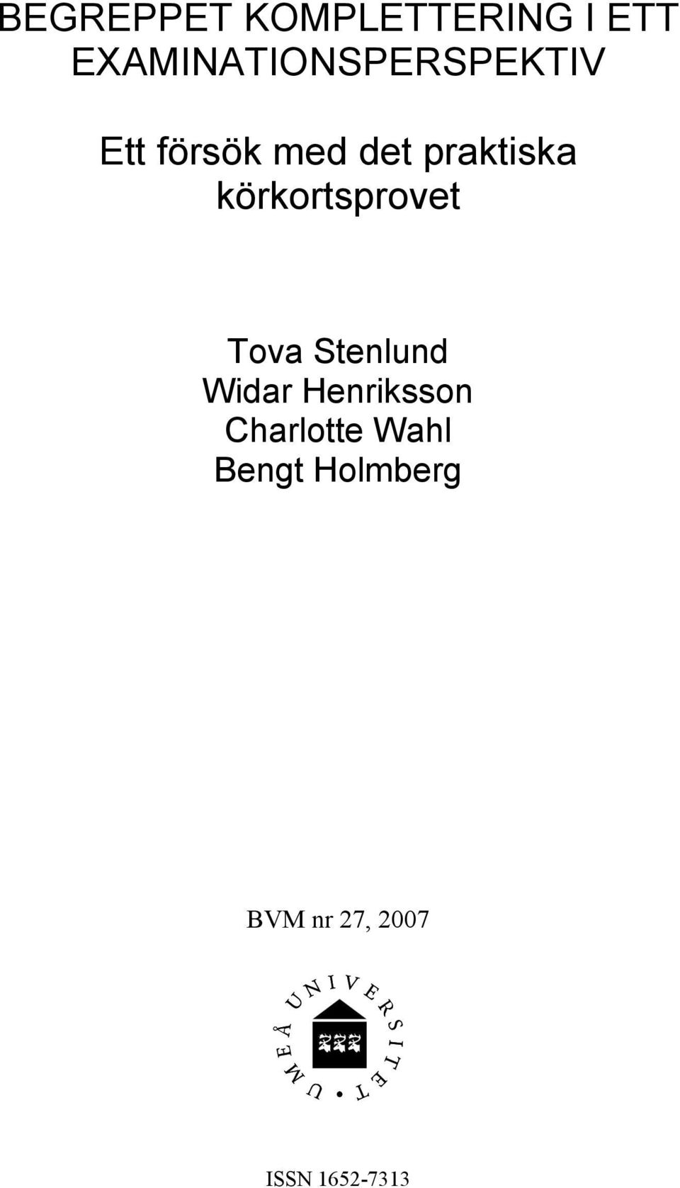 praktiska körkortsprovet Tova Stenlund Widar