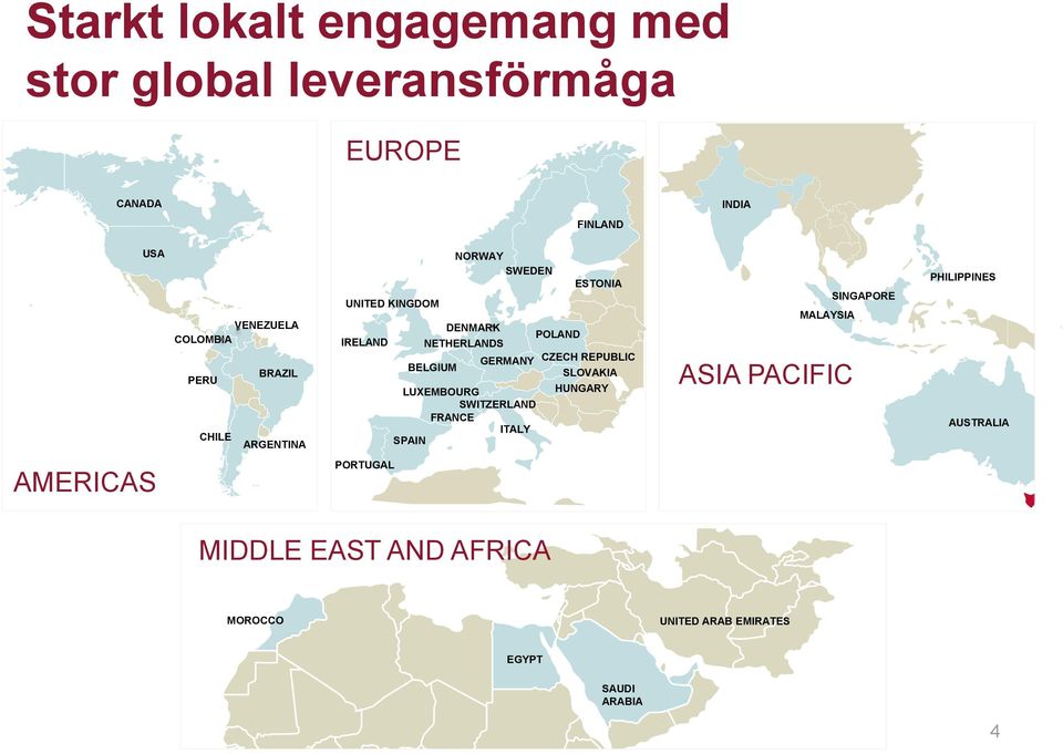 LUXEMBOURG SWITZERLAND FRANCE ITALY SPAIN POLAND ESTONIA CZECH REPUBLIC SLOVAKIA HUNGARY MALAYSIA ASIA PACIFIC