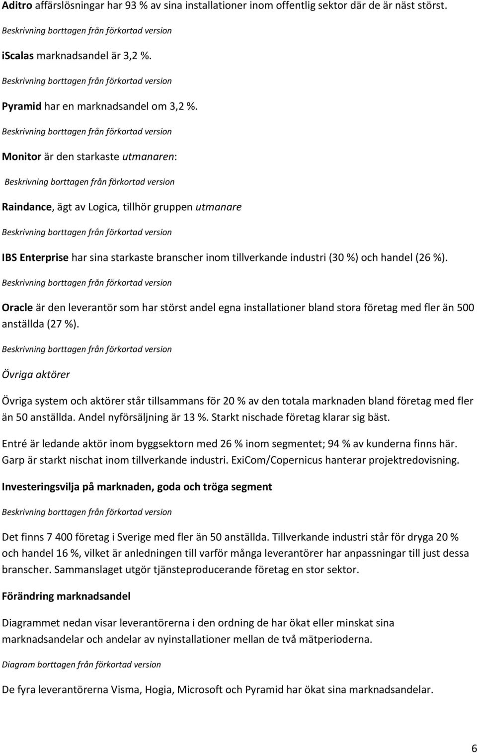 Oracle är den leverantör som har störst andel egna installationer bland stora företag med fler än 500 anställda (27 %).