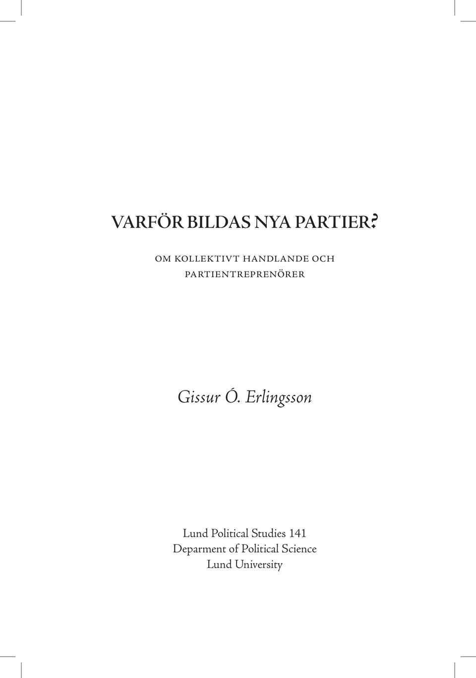 PARTIENTREPRENÖRER Gissur Ó.