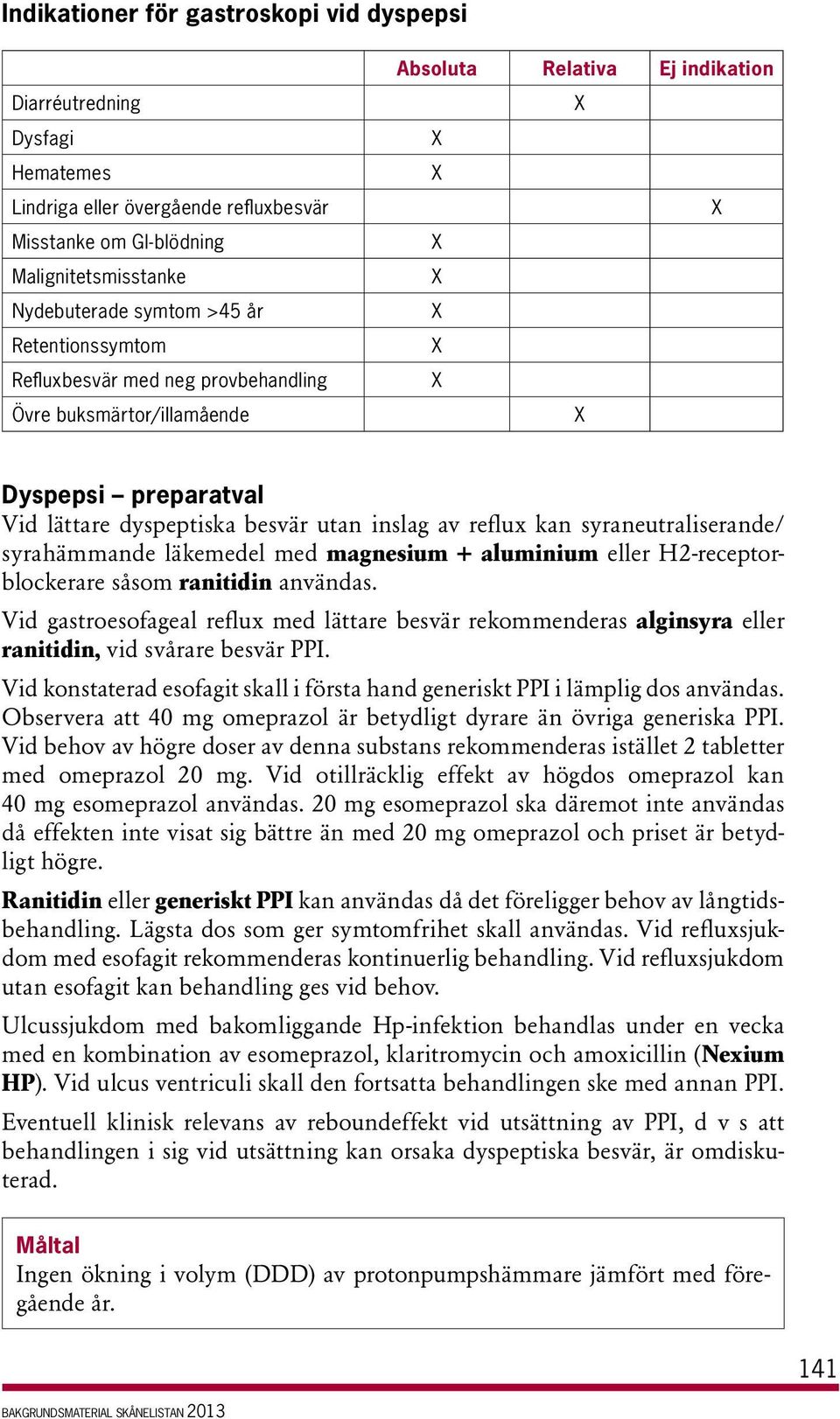 syraneutraliserande/ syrahämmande läkemedel med magnesium + aluminium eller H2-receptorblockerare såsom ranitidin användas.