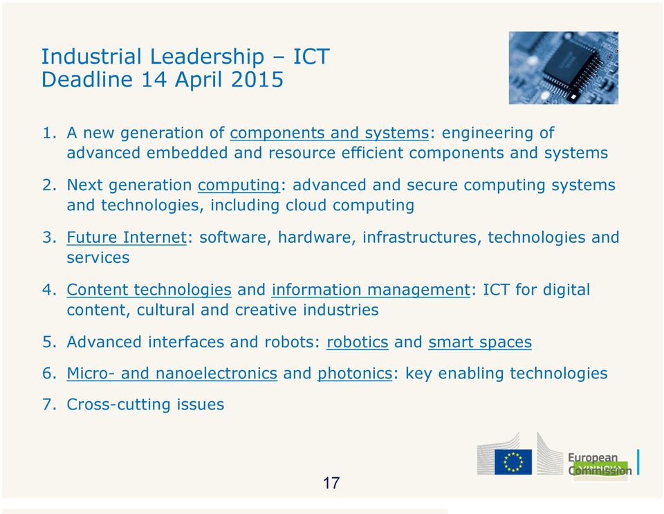Next generation computing: advanced and secure computing systems and technologies, including cloud computing 3.