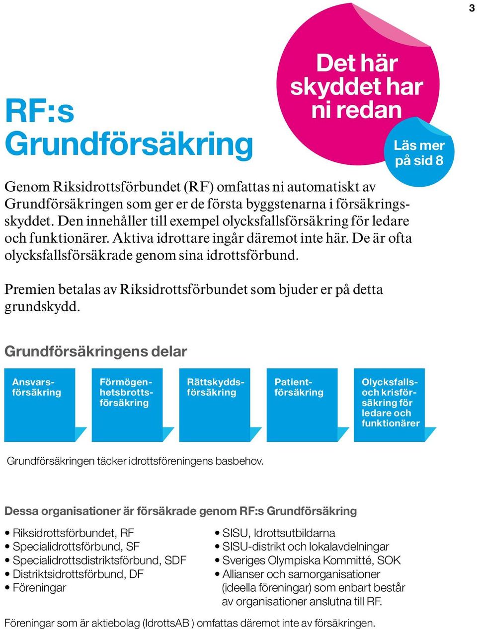 Premien betalas av Riksidrottsförbundet som bjuder er på detta grundskydd.