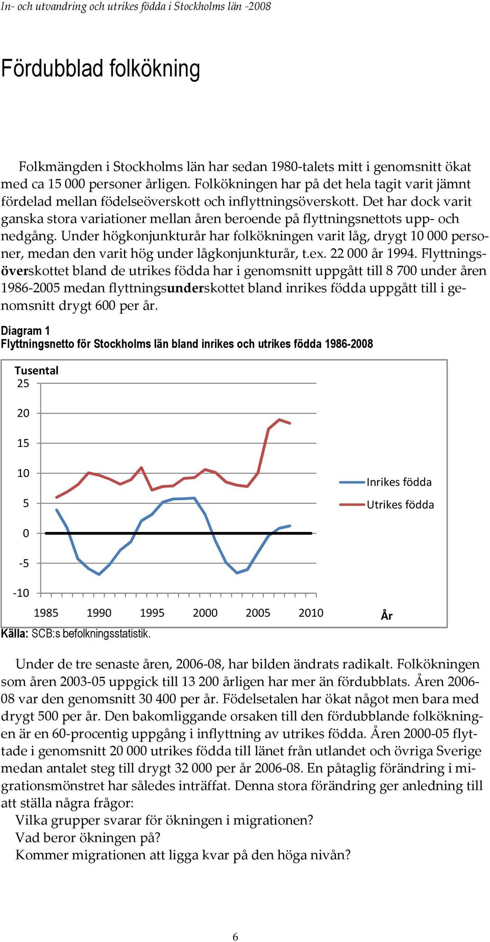 Det har dock varit ganska stora variationer mellan åren beroende på flyttningsnettots upp- och nedgång.