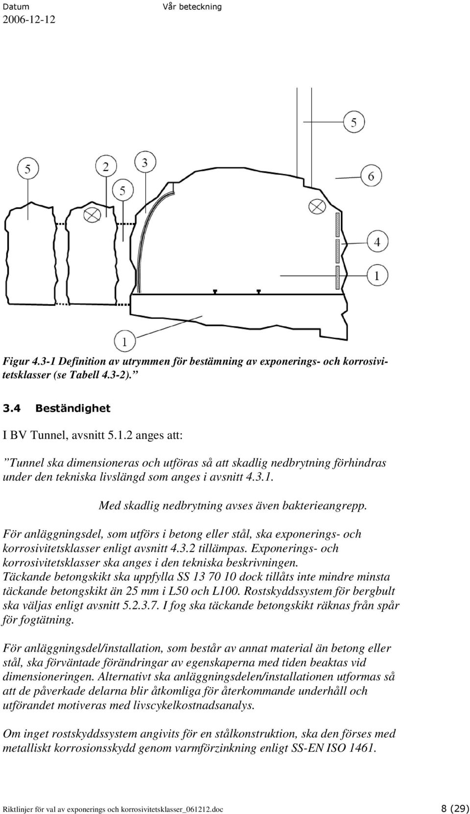 Exponerings- och korrosivitetsklasser ska anges i den tekniska beskrivningen.