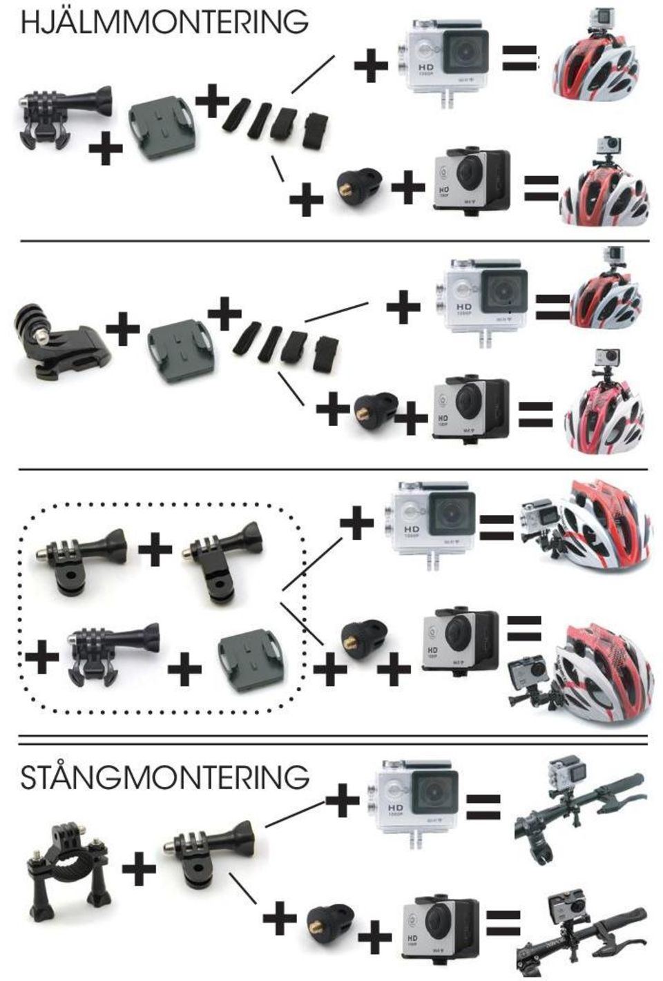 STÅNGMONTERING + + =