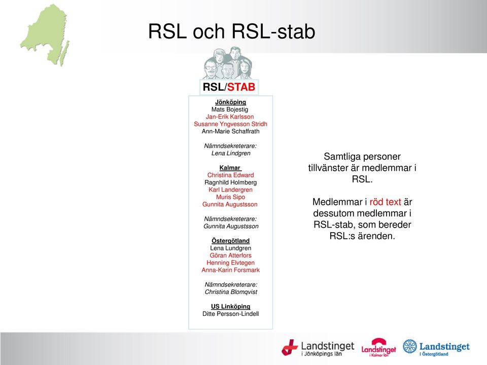 Lundgren Göran Atterfors Henning Elvtegen Anna-Karin Forsmark Samtliga personer tillvänster är medlemmar i RSL.