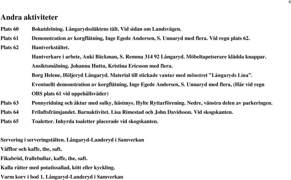 Borg Helene, Höljeryd Långaryd. Material till stickade vantar med mönstret Långaryds Lina. Eventuellt demonstration av korgflätning, Inge Egede Andersen, S.