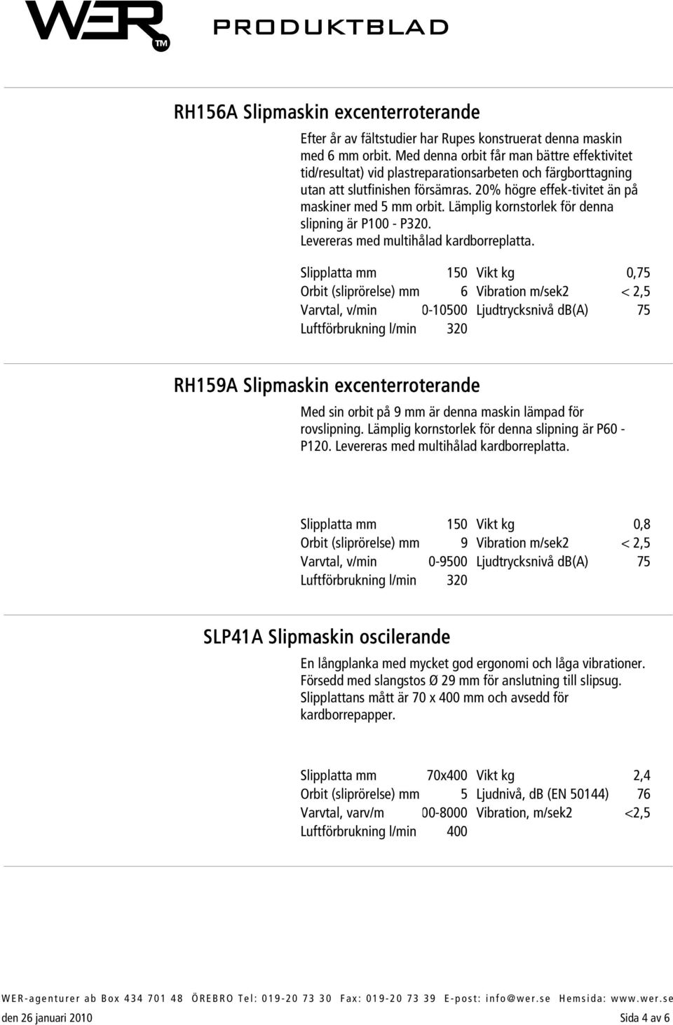 Lämplig kornstorlek för denna slipning är P100 - P320. Levereras med multihålad kardborreplatta.