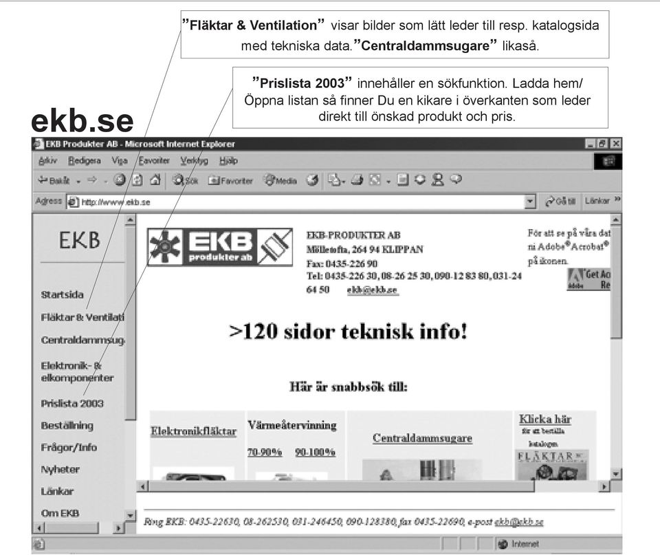 se Prislista 2003 innehåller en sökfunktion.