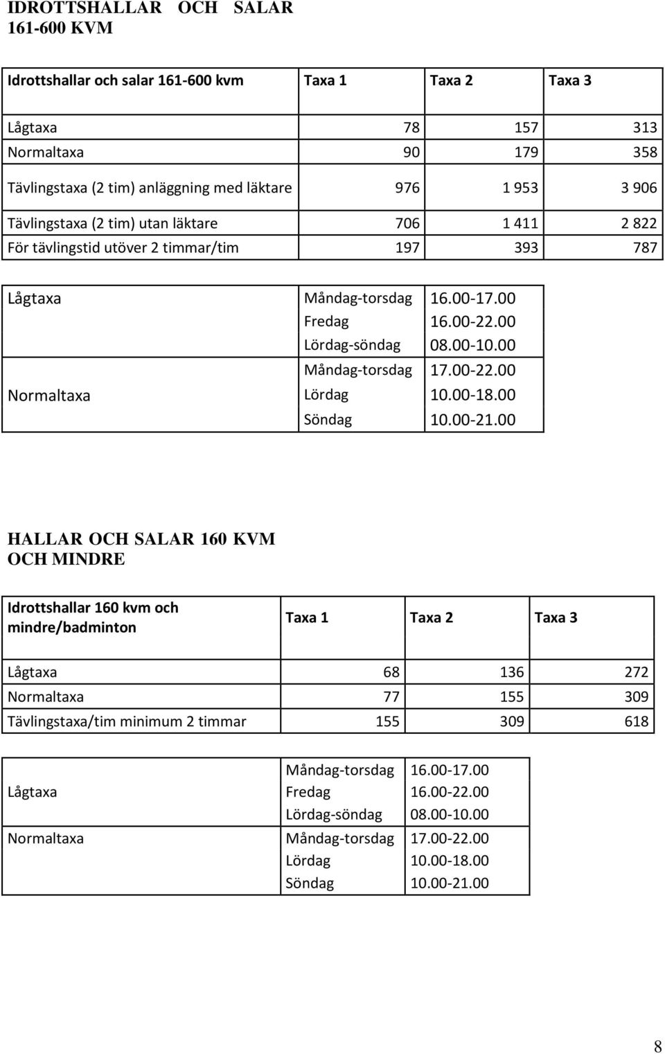 00-22.00 Normaltaxa Lördag 10.00-18.00 Söndag 10.00-21.