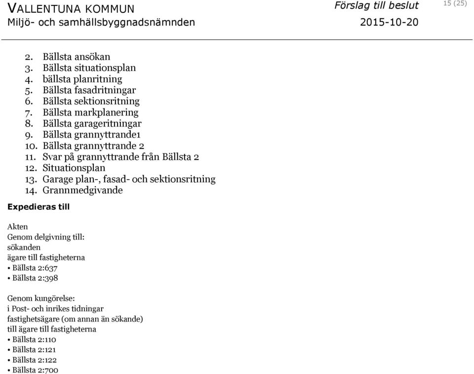 Garage plan-, fasad- och sektionsritning 14.