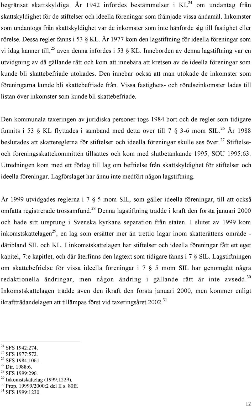 r 1977 kom den lagstiftning fšr ideella fšreningar som vi idag kšnner till, 25 Šven denna infšrdes i 53 KL.