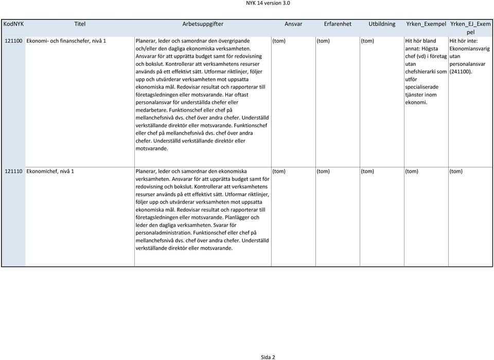 Utformar riktlinjer, följer upp och utvärderar verksamheten mot uppsatta ekonomiska mål. Redovisar resultat och rapporterar till företagsledningen eller motsvarande.