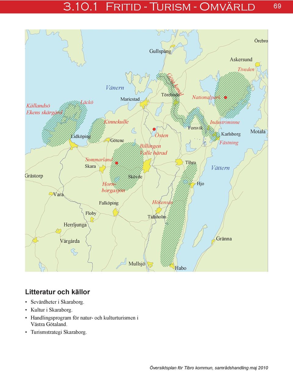 Hökensås Forsvik Tibro Hjo Industriminne Karlsborg Fästning Vättern Motala Herrljunga Floby Tidaholm Vårgårda Gränna Mullsjö Habo Litteratur